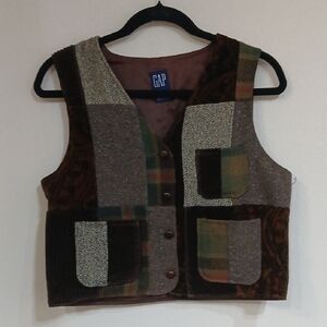Vtg GAP CROP Patch VEST M